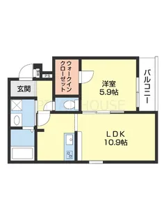 フジパレス和歌山黒田Ⅰ番館【203号室】の間取り