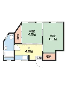 ローズ向之芝【404号室】の間取り
