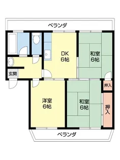 第1小杉マンション【3階】の間取り