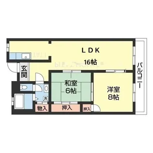 プレゼンス西浜【1階】の間取り