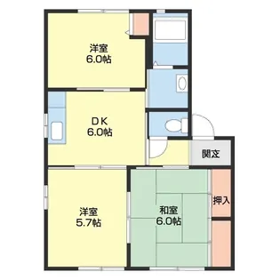 シャーメゾン赤坂台【102号室】の間取り