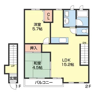 アマール名高【203号室】の間取り