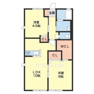 プレステージ宮崎Ⅰ【201号室】の間取り
