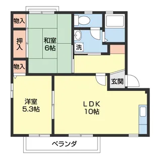 和歌山県和歌山市内原【アパート】の間取り