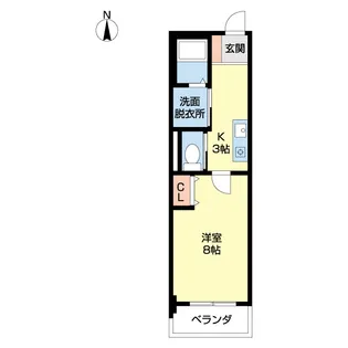 コンフォート紀三井寺【107号室】の間取り