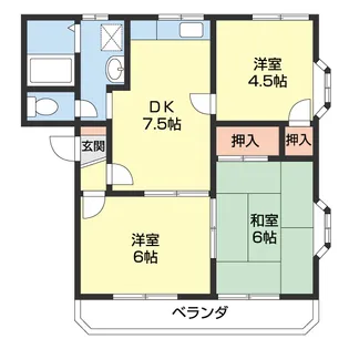 マリンハイツA棟【203号室】の間取り