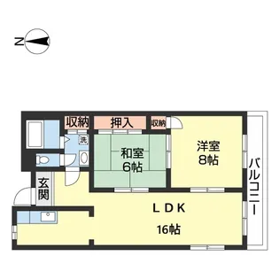 プレゼンス西浜【1階】の間取り