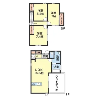 和歌山県有田市星尾【テラスハウス】の間取り