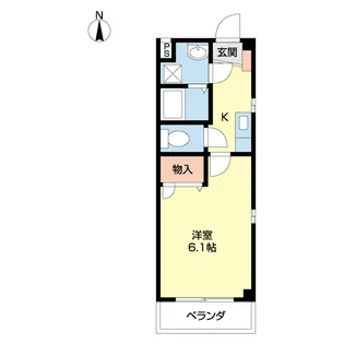 クレアールTOWA【201号室】の間取り