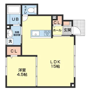 アドア紀三井寺【1F号室】の間取り