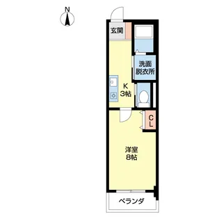 コンフォート紀三井寺【106号室】の間取り