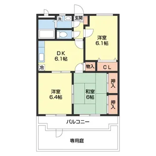 KOINOMOTOマンション【1階】の間取り