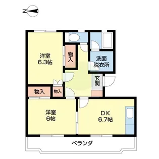 COTE DE ORANGE【2階】の間取り