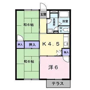 タウニィ21 Ⅱ【1階】の間取り