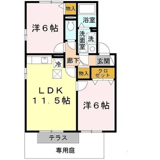 メゾン プレミールB棟【1階】の間取り