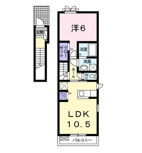 リノ小松原 Ⅰ【2階】の間取り