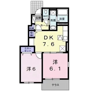 リアン・ヴーケ【1階】の間取り