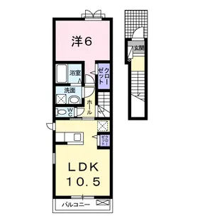 シャンデポワールⅠ【2階】の間取り