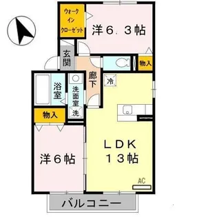 パイン テイル B棟【2階】の間取り