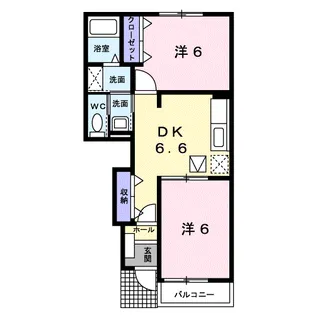 ラ・メゾン・アンソレイエⅢ【1階】の間取り
