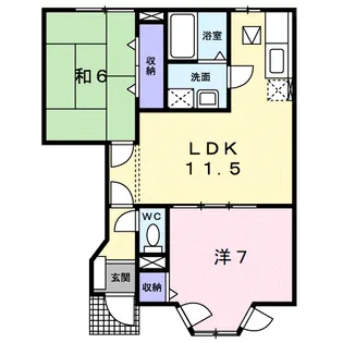 メゾン・リーブ【1階】の間取り