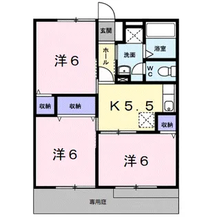 シャトー・ド・箕島【1階】の間取り