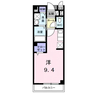 シャン・ド・フルール【2階】の間取り