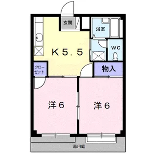 エルシャトウ吉備Ⅰ【1階】の間取り