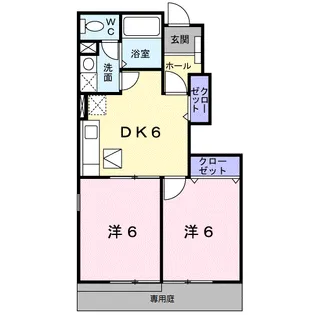 サンリット エアリー【1階】の間取り