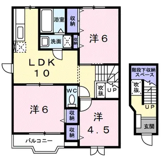 ブリッサ日高Ⅰ【2階】の間取り