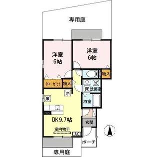 エリシオン日高 D棟【1階】の間取り