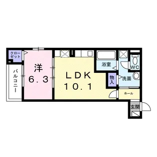 モンテリザイア紀和【3階】の間取り