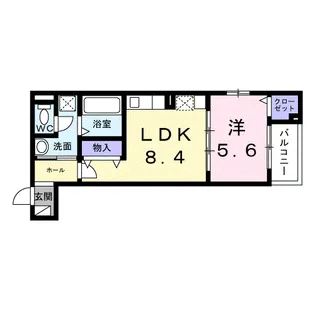 1LDKの間取り画像