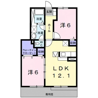 プロメナーデ名草【1階】の間取り