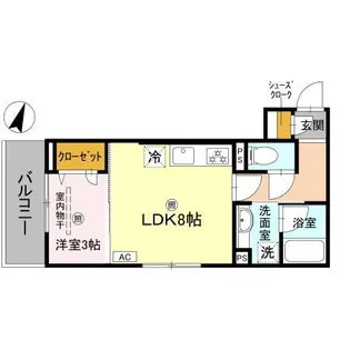 ピオーネ荘【3階】の間取り