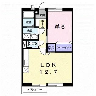 メゾン・エトワ−ルⅠ【2階】の間取り