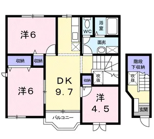 ブリッサ日高Ⅱ【2階】の間取り