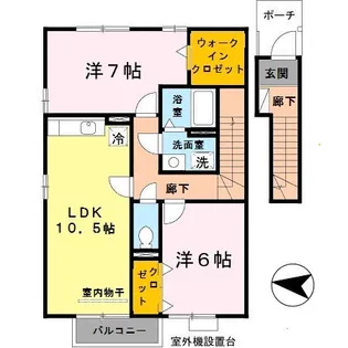 ルリール学園南館【2階】の間取り