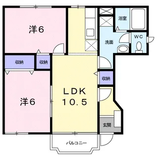 アルバ・ソーレⅡ【1階】の間取り