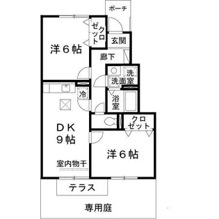 ヌーベル学園南館【1階】の間取り