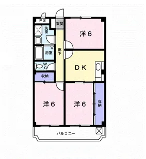 ファシナシオン毛見【2階】の間取り