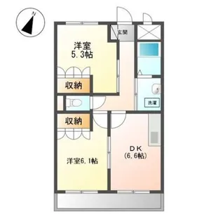 コムス・エルアール【306号室】の間取り