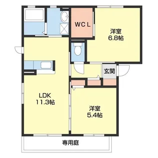 シャーメゾン神前【1階】の間取り