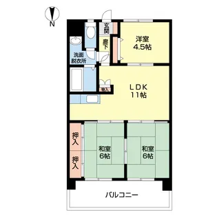 グリーンヒル【3階】の間取り