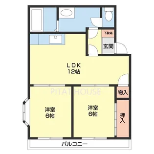 サンライト今福【2-A号室】の間取り