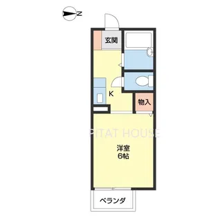 コーポ栄谷【206号室】の間取り