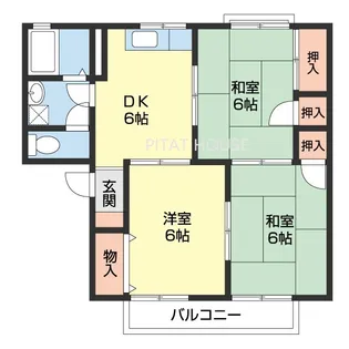 セジュール梅ノ木【213号室】の間取り