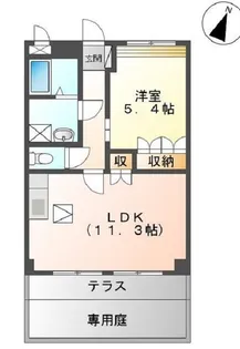 1LDKの間取り画像