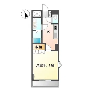 アムール・ミナト【201号室】の間取り