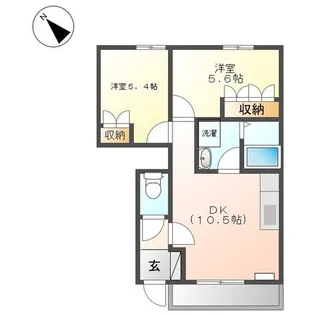 オレンジハイム水尻Ⅱ【1階】の間取り